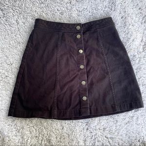 Black button up canvas short skirt - Divided H&M (size 6)
